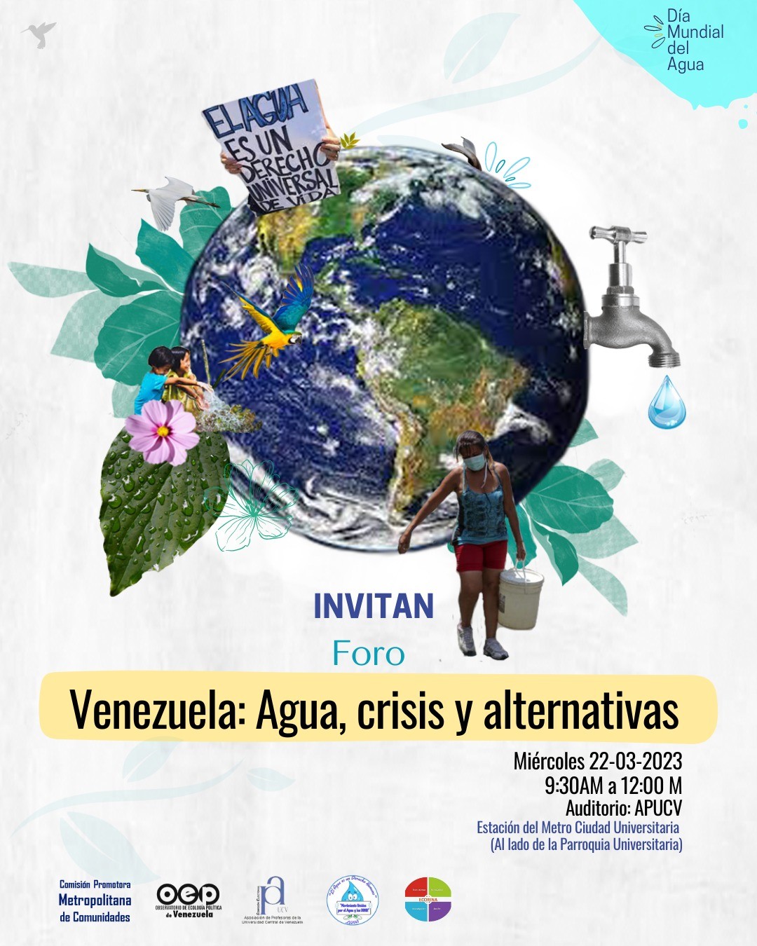 En el Día Mundial del Agua FORO PÚBLICO Venezuela agua crisis y