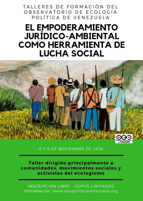 Continúan los Talleres del OEP: “El Empoderamiento Jurídico-Ambiental como Herramienta de Lucha Social”