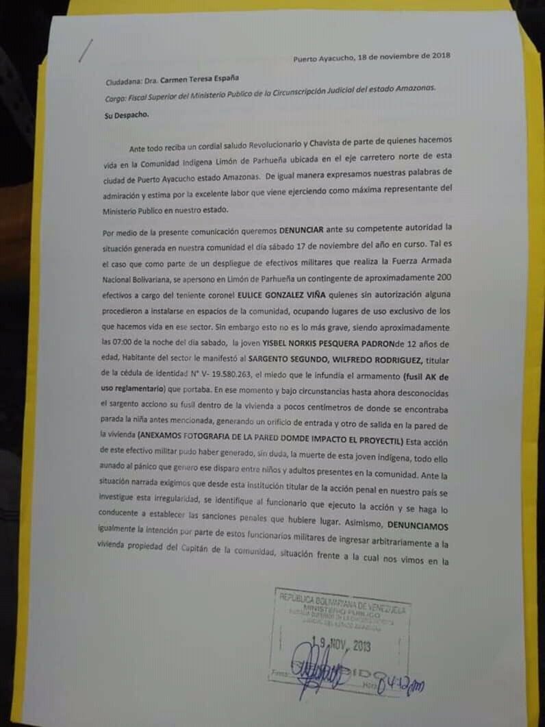A.C Kapé-Kapé: Jivis de Limón de Parhueña esperan respuesta de Ministerio Público por invasión a sus tierras