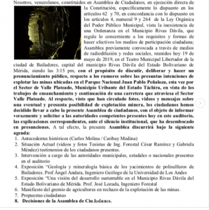 La memoria histórica en el valle de Mocotíes y su vigencia para el rechazo a la minería en Bailadores (Mérida)